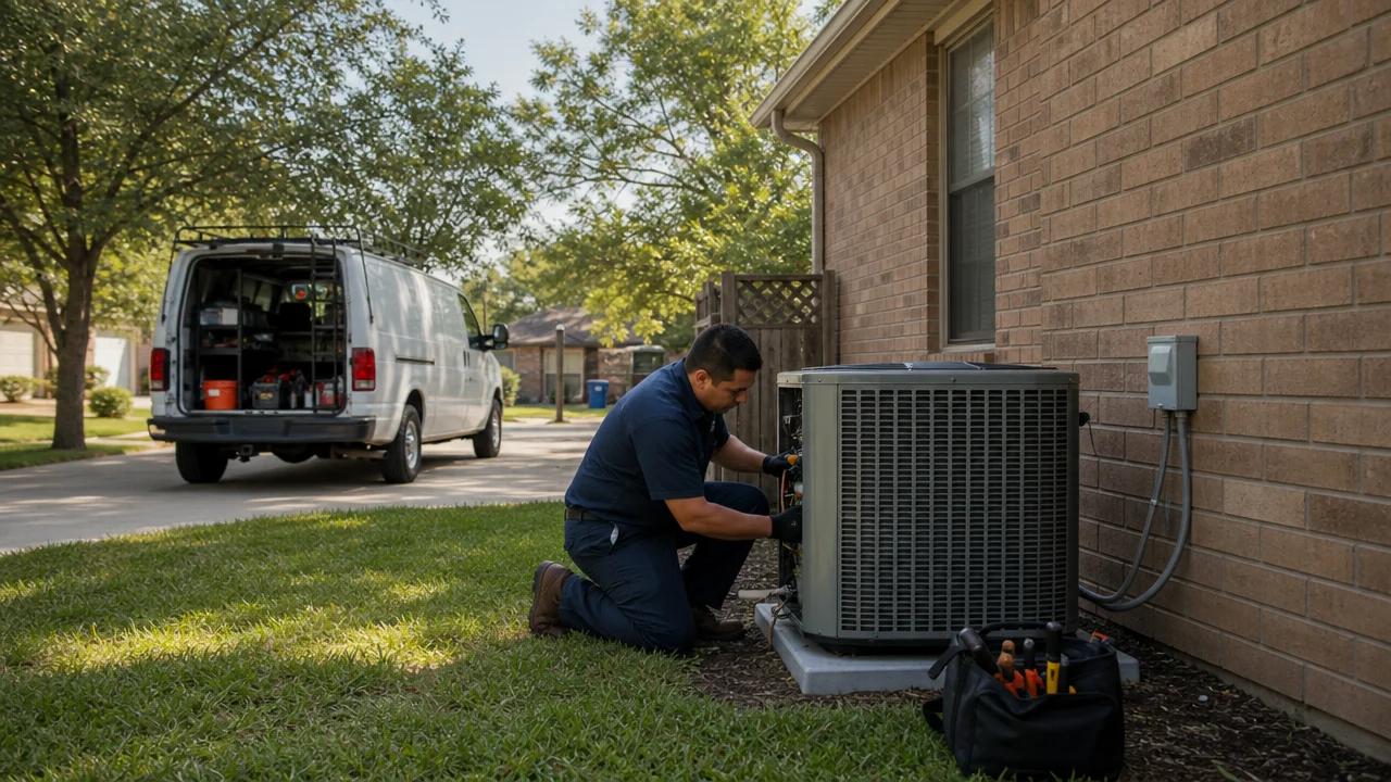 Turner Mechanical technician servicing equipment
