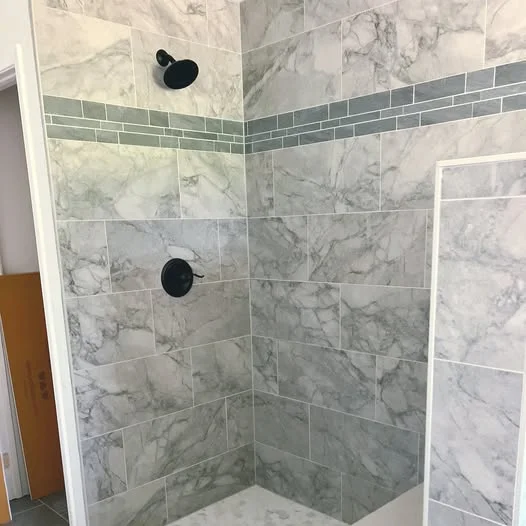 Bathroom tile and plumbing installation completed by Turner Mechanical in East Tennessee